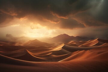 Wall Mural - Desert landscape panoramic outdoors.