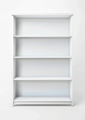 Poster - White modern Bookcase bookcase furniture bookshelf.