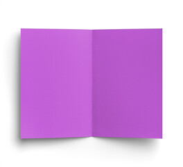 Poster - Blank Purple Folded Card Inside View 5x7in