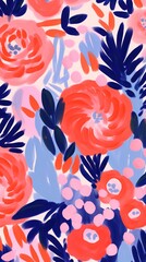 Poster - Floral pattern backgrounds art creativity.