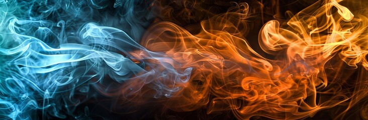 Poster - An abstract concept of Fire and Ice against an opposing background.