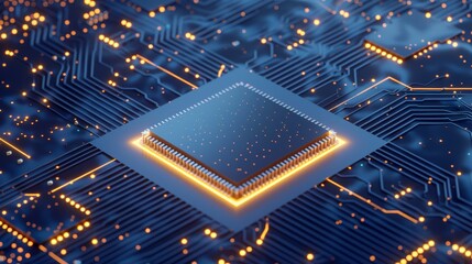 Poster - the concept images show a central computer processor. these images were rendered in 3d and presented