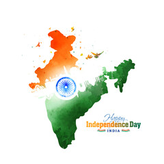 Wall Mural - India Independence Day celebration greeting card.