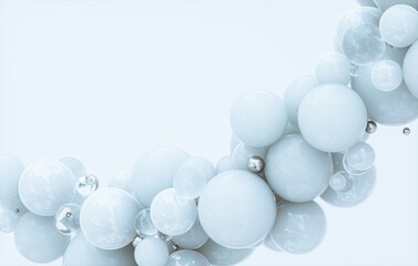 Aufkleber - Abstract 3d podium background with luxury crystal geometric spheres.