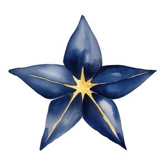 Sticker - Indigo star flower symbol plant.