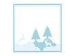 © PurMoon - Christmas Deer Tree Frame Background
