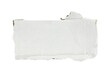© Parichart - White piece of ripped paper edge cardboard texture isolated on white background with clipping path.