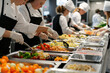 © Damian - high school culinary class preparing a buffet