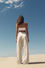 Wall Mural - outdoors fashion desert dress.