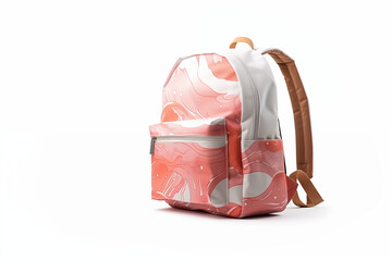 Salmon Colors backpack on an isolated background