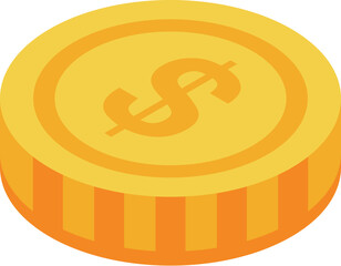 Poster - Large gold coin, representing wealth, savings, and financial success