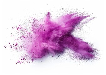 Poster - Isolated on white, pink glitter scattered flying, texture and background, clipping