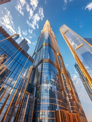 Poster - Impressive Skyscraper Architecture Reaching for the Sky in the City