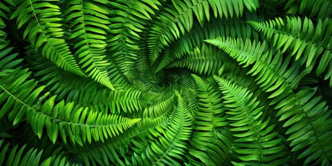 Poster - Green Fern Swirl