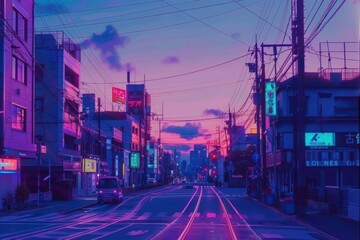 Canvas Print - Lonely cityscape architecture outdoors.