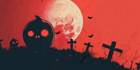 Wall Mural - Trendy Halloween Poster