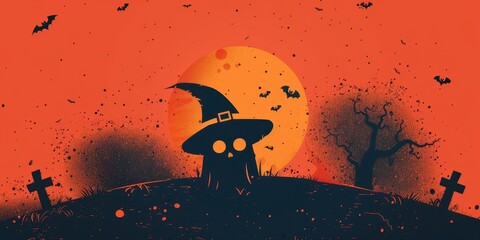 Wall Mural - Trendy Halloween Poster