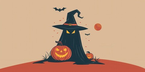 Wall Mural - Trendy Halloween Poster