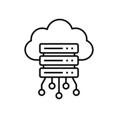 Poster - computer server icon - vector