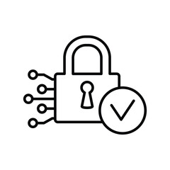 Poster - Cyber security Cybersecurity  icon vector Cyber protection shield logo 