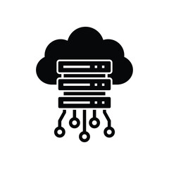 Poster - computer server icon - vector