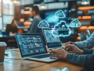 Poster - cloud based digital workspace for collaborative business professionals