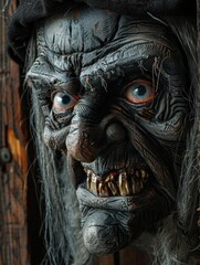 Wall Mural - old scary witch