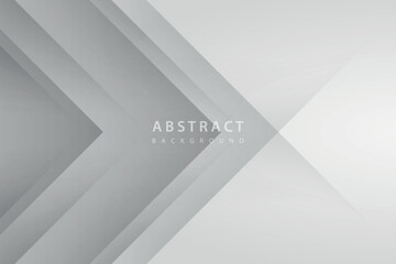 Wall Mural - gray vector abstract background with overlap triangular paper cut shapes and realistic shadows