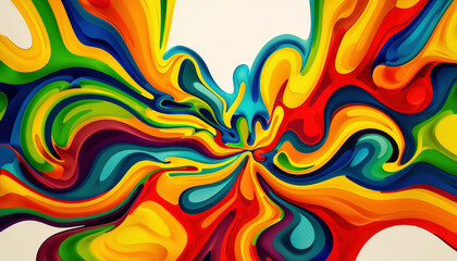 abstract vector illustration of colorful liquid swirls 