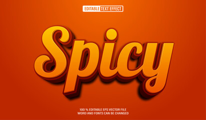 Poster - Editable 3d text style effect - Spycy text effect Template