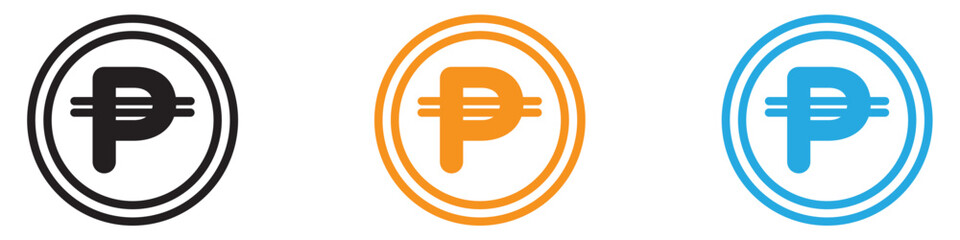 Fototapete - Cuba peso icon vector logo set collection for web app ui