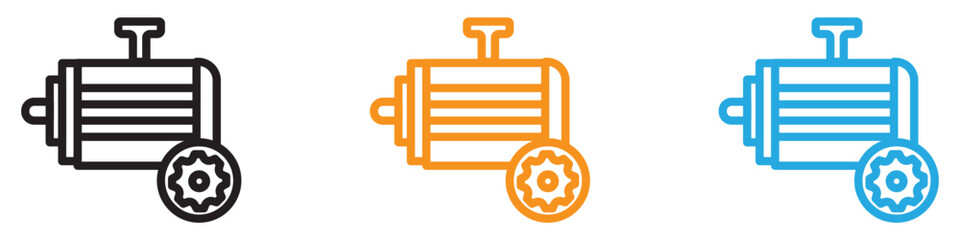 Poster - Motor icon vector logo set collection for web app ui