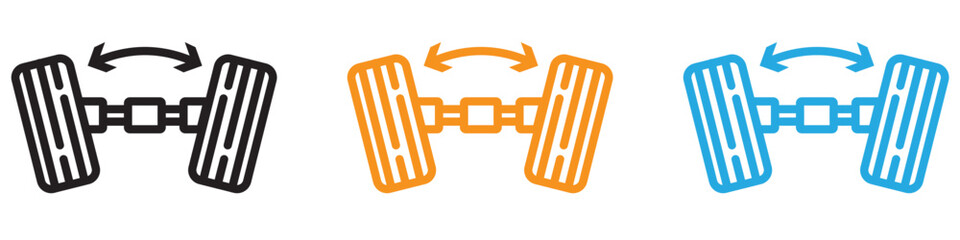Poster - wheel alignment icon vector logo set collection for web app ui