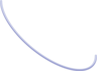 Poster - Simple minimalist 3d isometric blue curved line element icon symbol