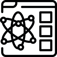 Poster - Atom symbol is displayed on a website, suggesting online access to science education resources
