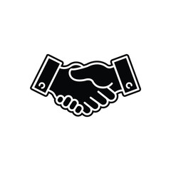 Leinwandbilder - Business handshake / contract agreement flat vector icon for apps and websites