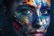 © Livinskiy - Colorful paint splashes on a human face representing innovation and technological creativity