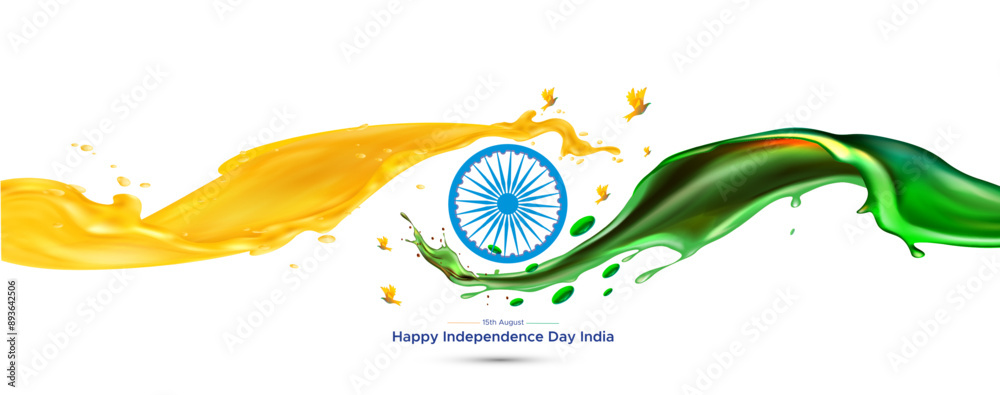 Independence Day of india tricolor flag design. Stock Vector | Adobe Stock