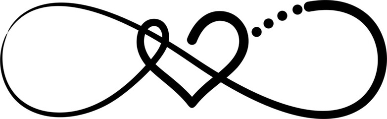 Wall Mural - love infinity vector lineart