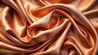 © arri - Abstract Draped Orange Satin Fabric Texture Background