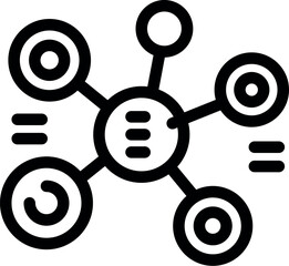 Poster - Network hub connecting multiple devices with data flowing, symbolizing efficient connectivity and information exchange