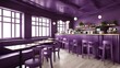 © RORON - cafe with purple wooden style