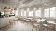 © RORON - cafe with white wooden style