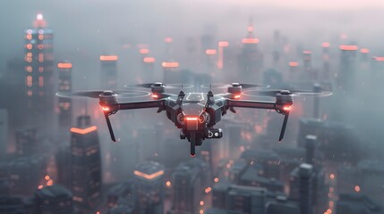 Poster - Compact Drones Assisting in a Futuristic Smart City Performing Maintenance and Surveillance Tasks Efficiently