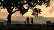 © Erika - abuelos junto a su nieto disfrutando de un hermoso paisaje generaciones de amor y entrega felicidad juntos celebrando el dia de los abuelos