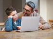 © CineLens2024/peopleimages.com - Computer, learning and dad with child in home for online classes, school project and lesson. Family, education and father teaching boy on laptop for help with studying, homework or student assignment