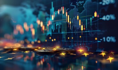 Aufkleber - Global Finance: Currency and Stock Market