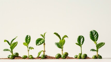 Poster - Green sprouting coffee beans