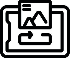 Poster - Mobile phone is uploading an image to a cloud storage service