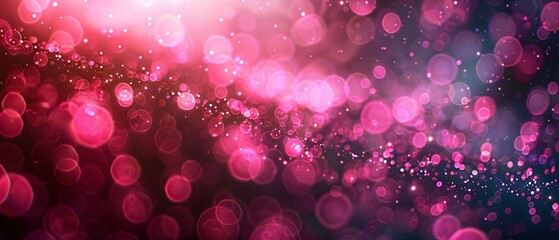 Wall Mural - vibrant fuchsia bokeh lights abstract background with modern aesthetic